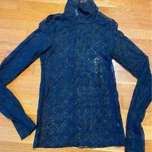 Free People lace mesh stretchy top